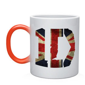 Кружка хамелеон с принтом 1D British flag , керамика | меняет цвет при нагревании, емкость 330 мл | Тематика изображения на принте: 1d | british flag | flag | keep calm | music | one direction | британский флаг | флаг