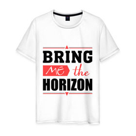 Мужская футболка хлопок с принтом Bring me the horizon , 100% хлопок | прямой крой, круглый вырез горловины, длина до линии бедер, слегка спущенное плечо. | bmth | bring me the horizon | hardcore | kubana 2014 | rock | дэткор | музыка | рок | рок группы