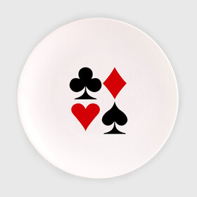 Тарелка с принтом Масти карт , фарфор | диаметр - 210 мм
диаметр для нанесения принта - 120 мм | poker | игра | игры | карточная игра | карты | масти карт | покер