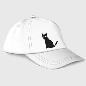 Бейсболка с принтом Пиксельный котик , 100% хлопок | классический козырек, металлическая застежка-регулятор размера | Тематика изображения на принте: 90 | cat | kitten | kitty | pixel | кот | котейка | котик | котики | пиксель