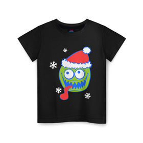 Детская футболка хлопок с принтом crazy new year , 100% хлопок | круглый вырез горловины, полуприлегающий силуэт, длина до линии бедер | 