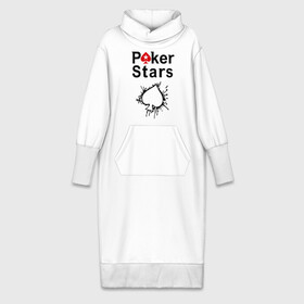 Платье удлиненное хлопок с принтом Poker Stars ,  |  | Тематика изображения на принте: pokerstars