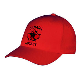 Бейсболка с принтом Канада хоккей (Canada Hockey) , 100% хлопок | классический козырек, металлическая застежка-регулятор размера | canada hockey | канада хоккей | лед | спорт | хоккей | шайба