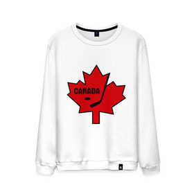 Мужской свитшот хлопок с принтом Canada hockey (Канадский хоккей) , 100% хлопок |  | canada hockey | калиновый лист | канадский хоккей | спорт | хоккей