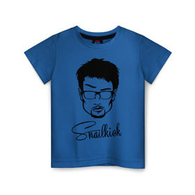 Детская футболка хлопок с принтом Snailkick , 100% хлопок | круглый вырез горловины, полуприлегающий силуэт, длина до линии бедер | snailkick | youtube | блоггер | блогер | видеоблоггер | видеоблогер | снэйлкик | ютьюб