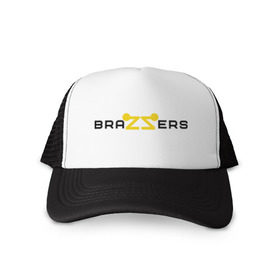 Кепка тракер с сеткой с принтом Brazzers , трикотажное полотно; задняя часть — сетка | длинный козырек, универсальный размер, пластиковая застежка | brazzers