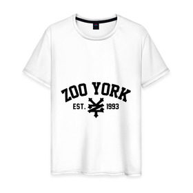 Мужская футболка хлопок с принтом Zoo York , 100% хлопок | прямой крой, круглый вырез горловины, длина до линии бедер, слегка спущенное плечо. | 300 | york | zoo | антибренд | зоо | йорк