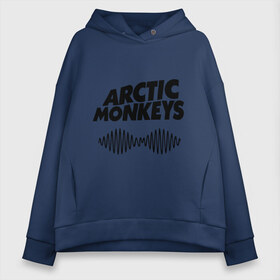 Женское худи Oversize хлопок с принтом Arctic monkeys wave , френч-терри — 70% хлопок, 30% полиэстер. Мягкий теплый начес внутри —100% хлопок | боковые карманы, эластичные манжеты и нижняя кромка, капюшон на магнитной кнопке | arctic monkeys