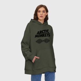 Худи SuperOversize хлопок с принтом Arctic monkeys wave , 70% хлопок, 30% полиэстер, мягкий начес внутри | карман-кенгуру, эластичная резинка на манжетах и по нижней кромке, двухслойный капюшон
 | arctic monkeys