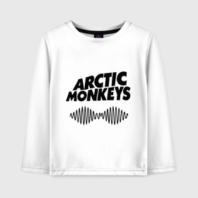 Детский лонгслив хлопок с принтом Arctic monkeys wave , 100% хлопок | круглый вырез горловины, полуприлегающий силуэт, длина до линии бедер | arctic monkeys