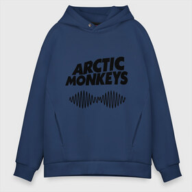 Мужское худи Oversize хлопок с принтом Arctic monkeys wave , френч-терри — 70% хлопок, 30% полиэстер. Мягкий теплый начес внутри —100% хлопок | боковые карманы, эластичные манжеты и нижняя кромка, капюшон на магнитной кнопке | arctic monkeys