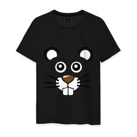 Мужская футболка хлопок с принтом Грызун , 100% хлопок | прямой крой, круглый вырез горловины, длина до линии бедер, слегка спущенное плечо. | грызун | животное | крыса | мышь | хомяк