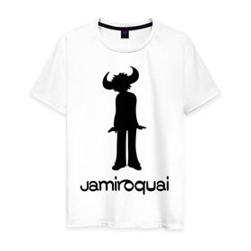 Мужская футболка хлопок с принтом Jamiroquai , 100% хлопок | прямой крой, круглый вырез горловины, длина до линии бедер, слегка спущенное плечо. | funk | jamiroquai | jazz | джаз | джамирокуай | фанк