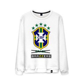 Мужской свитшот хлопок с принтом Сборная Бразилии по футболу , 100% хлопок |  | Тематика изображения на принте: brazzers | бразилия