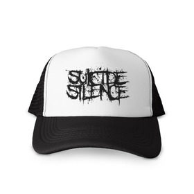 Кепка тракер с сеткой с принтом Suicide Silence , трикотажное полотно; задняя часть — сетка | длинный козырек, универсальный размер, пластиковая застежка | suicide silence