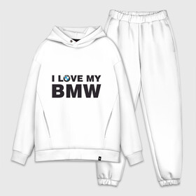 Мужской костюм хлопок OVERSIZE с принтом I love my BMW ,  |  | bmw | love | бмв | люблю