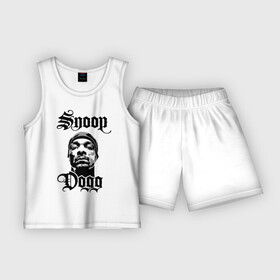 Детская пижама с шортами хлопок с принтом Snoop Dogg ,  |  | rap | snoop dogg | музыка | рэп | снуп дог
