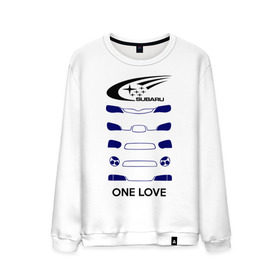 Мужской свитшот хлопок с принтом One love subaru , 100% хлопок |  | logo | one love | sti | subaru | авто | лого | субарик | субару