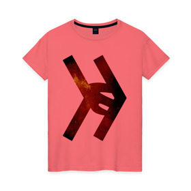 Женская футболка хлопок с принтом Smosh orange , 100% хлопок | прямой крой, круглый вырез горловины, длина до линии бедер, слегка спущенное плечо | blogger | russmosh | smosh | youtube | блоггер | смош | шоу | ютубер