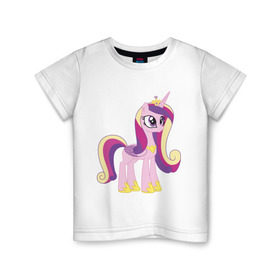 Детская футболка хлопок с принтом Принцесса Каденс , 100% хлопок | круглый вырез горловины, полуприлегающий силуэт, длина до линии бедер | my little pony | каденс | мой маленький пони | пони