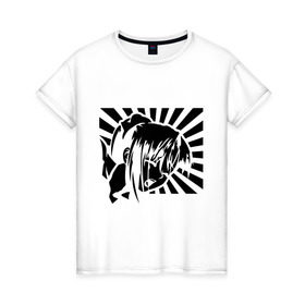 Женская футболка хлопок с принтом Hentai (Хентай) , 100% хлопок | прямой крой, круглый вырез горловины, длина до линии бедер, слегка спущенное плечо | ahegao | anime | kodome | manga | senpai | аниме | анимэ | ахегао | кодоме | манга | меха | сенпай | юри | яой