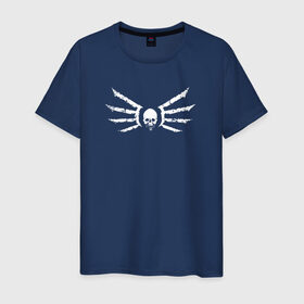 Мужская футболка хлопок с принтом Strogg logo , 100% хлопок | прямой крой, круглый вырез горловины, длина до линии бедер, слегка спущенное плечо. | quake | strogg | логотип строггов