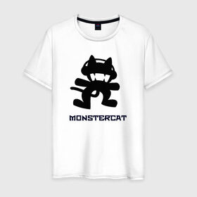 Мужская футболка хлопок с принтом monstercat , 100% хлопок | прямой крой, круглый вырез горловины, длина до линии бедер, слегка спущенное плечо. | 
