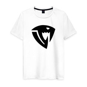 Мужская футболка хлопок с принтом Знак Саблезуба , 100% хлопок | прямой крой, круглый вырез горловины, длина до линии бедер, слегка спущенное плечо. | гильдии | саблезуб.