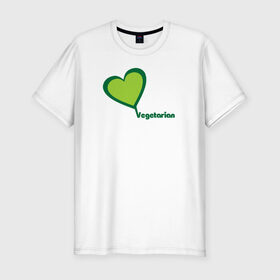 Мужская футболка премиум с принтом Vegetarian (Вегетерианство) , 92% хлопок, 8% лайкра | приталенный силуэт, круглый вырез ворота, длина до линии бедра, короткий рукав | 