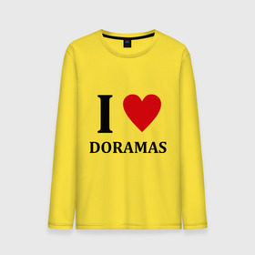 Мужской лонгслив хлопок с принтом Я люблю дорамы , 100% хлопок |  | dorama | i love korean doramas | дорама | корейский | корея