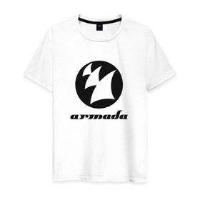 Мужская футболка хлопок с принтом Armada Music , 100% хлопок | прямой крой, круглый вырез горловины, длина до линии бедер, слегка спущенное плечо. | armada | armada music labelarmada music | trance