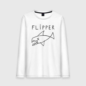 Мужской лонгслив хлопок с принтом Flipper , 100% хлопок |  | flipper | kurt | nirvana | курт кобейн | курта кобейна | нирвана