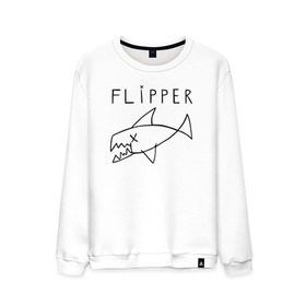 Мужской свитшот хлопок с принтом Flipper , 100% хлопок |  | flipper | kurt | nirvana | курт кобейн | курта кобейна | нирвана