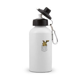 Бутылка спортивная с принтом Springtrap в кармане FNAF , металл | емкость — 500 мл, в комплекте две пластиковые крышки и карабин для крепления | fnaf | springtrap | карман | фнаф