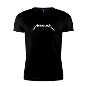 Мужская футболка премиум с принтом Логотип Metallica (old logo) , 92% хлопок, 8% лайкра | приталенный силуэт, круглый вырез ворота, длина до линии бедра, короткий рукав | 