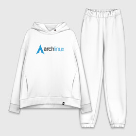 Женский костюм хлопок Oversize с принтом Arch Linux ,  |  | linux | баш | линукс | ос