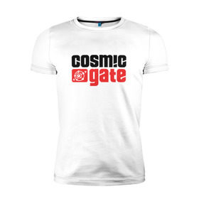 Мужская футболка премиум с принтом Cosmic Gate , 92% хлопок, 8% лайкра | приталенный силуэт, круглый вырез ворота, длина до линии бедра, короткий рукав | Тематика изображения на принте: cosmic gate | dj | house | trance