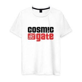 Мужская футболка хлопок с принтом Cosmic Gate , 100% хлопок | прямой крой, круглый вырез горловины, длина до линии бедер, слегка спущенное плечо. | cosmic gate | dj | house | trance