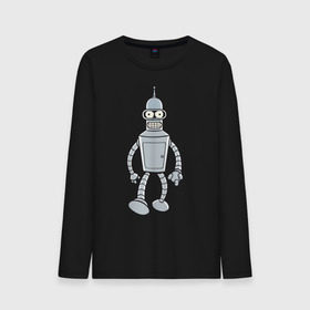 Мужской лонгслив хлопок с принтом BENDER (color) , 100% хлопок |  | futurama | бендер | футурама