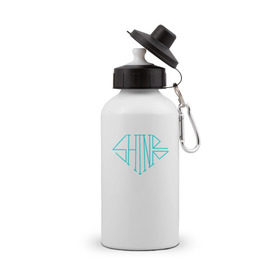Бутылка спортивная с принтом Shinee logo , металл | емкость — 500 мл, в комплекте две пластиковые крышки и карабин для крепления | k pop | shinee | кей поп | корея | шайни