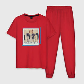 Мужская пижама хлопок с принтом ТС 1989 , 100% хлопок | брюки и футболка прямого кроя, без карманов, на брюках мягкая резинка на поясе и по низу штанин
 | 1989 | taylor swift | музыка | тэйлор свифт
