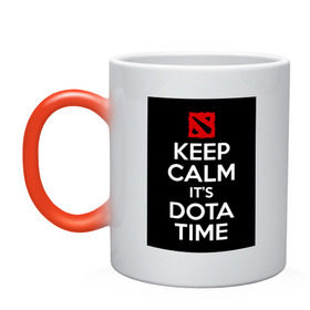 Кружка хамелеон с принтом Dota time , керамика | меняет цвет при нагревании, емкость 330 мл | Тематика изображения на принте: 