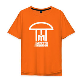 Мужская футболка хлопок Oversize с принтом Inficted Mushroom , 100% хлопок | свободный крой, круглый ворот, “спинка” длиннее передней части | Тематика изображения на принте: goa | infected mushroom | psytrance