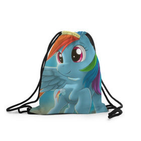 Рюкзак-мешок 3D с принтом My littlle pony , 100% полиэстер | плотность ткани — 200 г/м2, размер — 35 х 45 см; лямки — толстые шнурки, застежка на шнуровке, без карманов и подкладки | Тематика изображения на принте: littlle | littlle pony | pony | пони