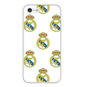 Чехол для iPhone 5/5S матовый с принтом Real Madrid , Силикон | Область печати: задняя сторона чехла, без боковых панелей | real madrid | реал мадрид | спорт | фк | футбол