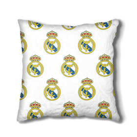 Подушка 3D с принтом Real Madrid , наволочка – 100% полиэстер, наполнитель – холлофайбер (легкий наполнитель, не вызывает аллергию). | состоит из подушки и наволочки. Наволочка на молнии, легко снимается для стирки | real madrid | реал мадрид | спорт | фк | футбол
