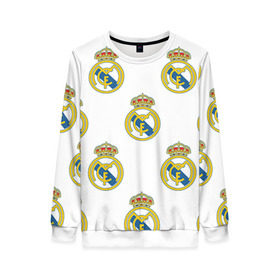 Женский свитшот 3D с принтом Real Madrid , 100% полиэстер с мягким внутренним слоем | круглый вырез горловины, мягкая резинка на манжетах и поясе, свободная посадка по фигуре | real madrid | реал мадрид | спорт | фк | футбол
