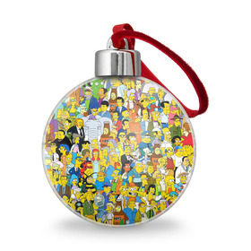 Ёлочный шар с принтом Симпсоны , Пластик | Диаметр: 77 мм | гомер