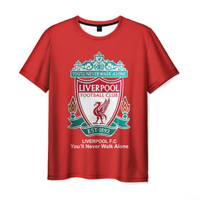Мужская футболка 3D с принтом Liverpool , 100% полиэфир | прямой крой, круглый вырез горловины, длина до линии бедер | ливерпуль