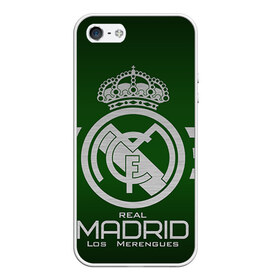 Чехол для iPhone 5/5S матовый с принтом Real Madrid , Силикон | Область печати: задняя сторона чехла, без боковых панелей | real madrid | реал мадрид | спорт | футбол
